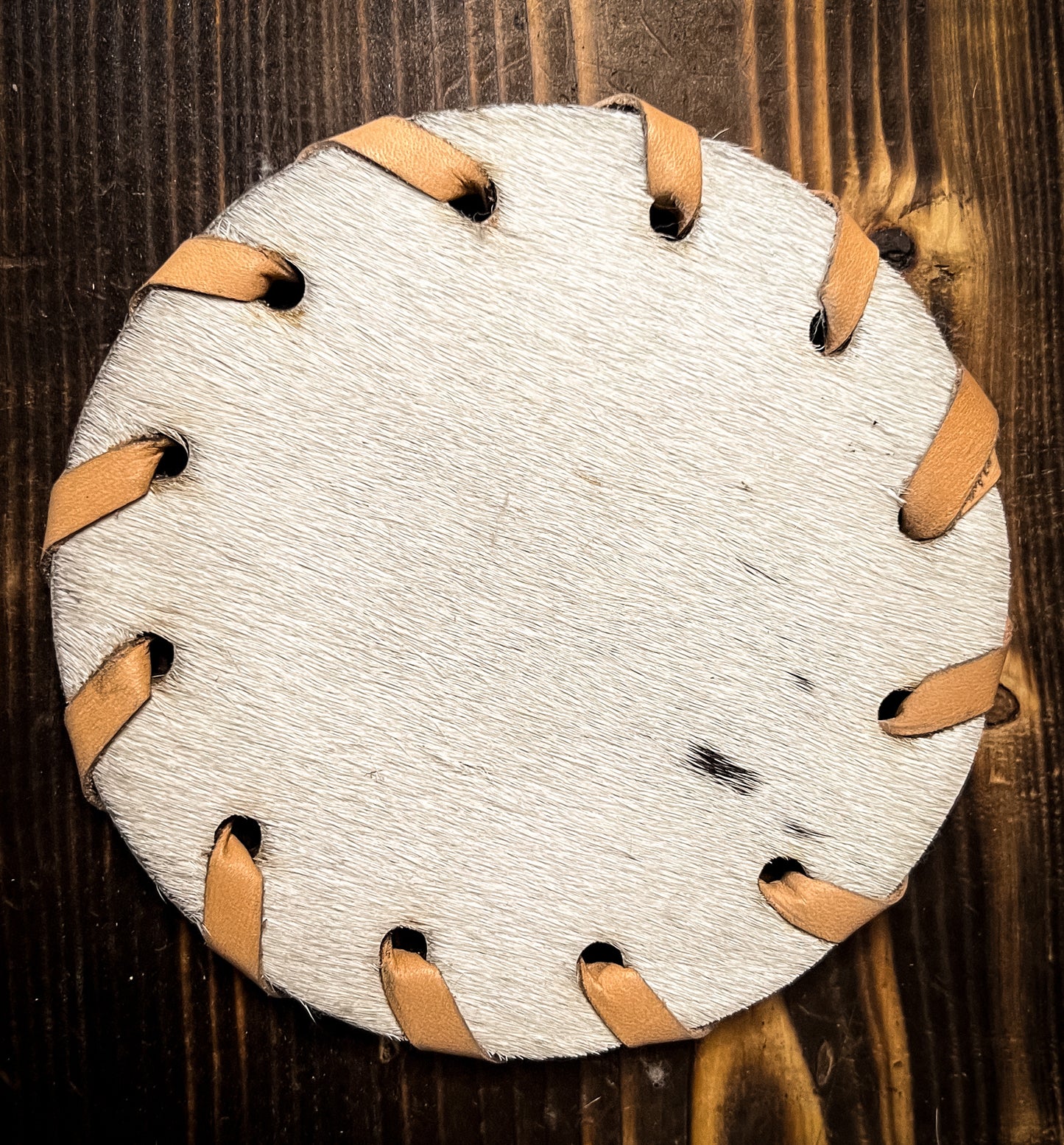 Cowhide Coaster - Angels and Outlaws Co