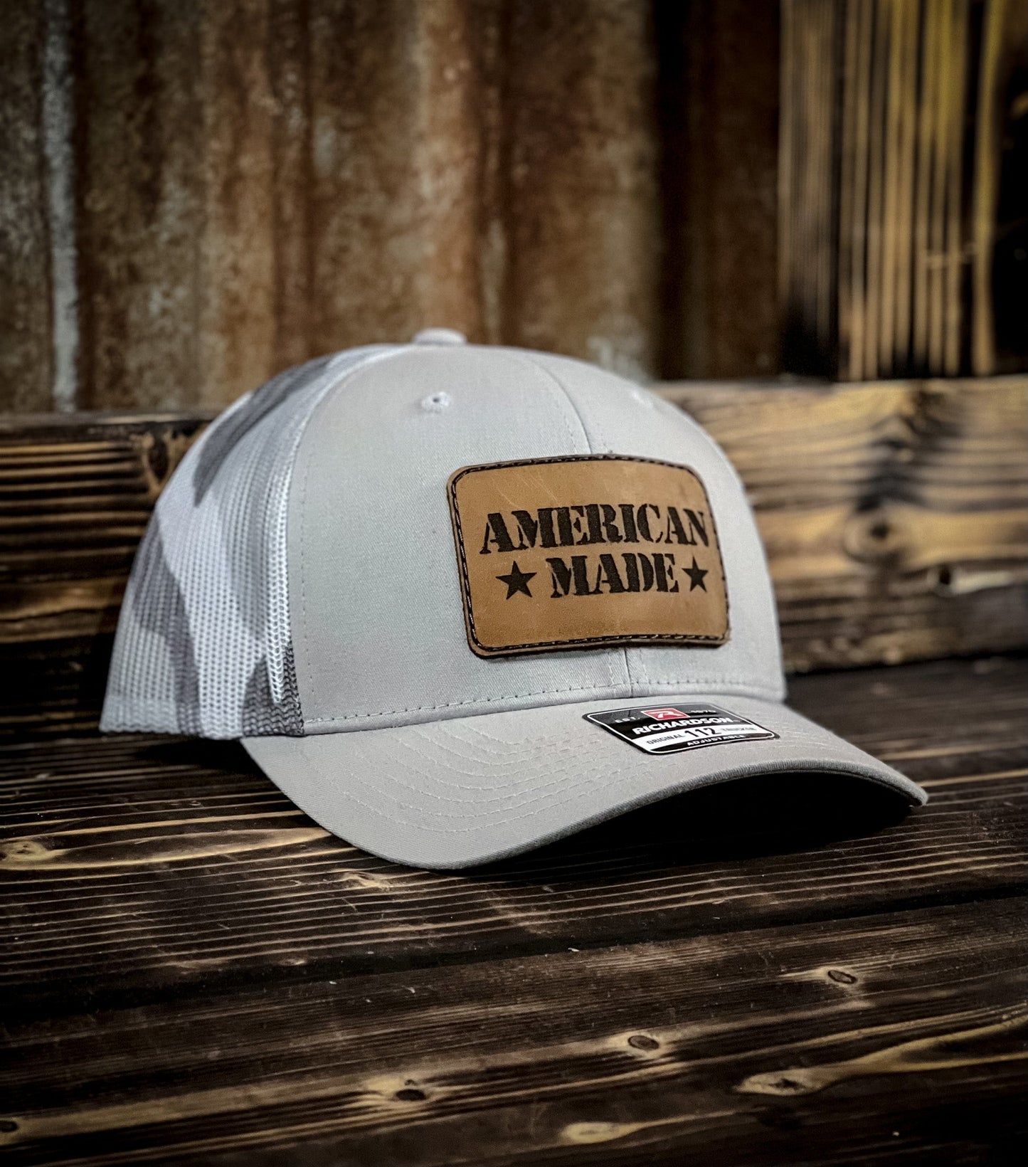 American Made Leather Patch Hat Angels and Outlaws Co