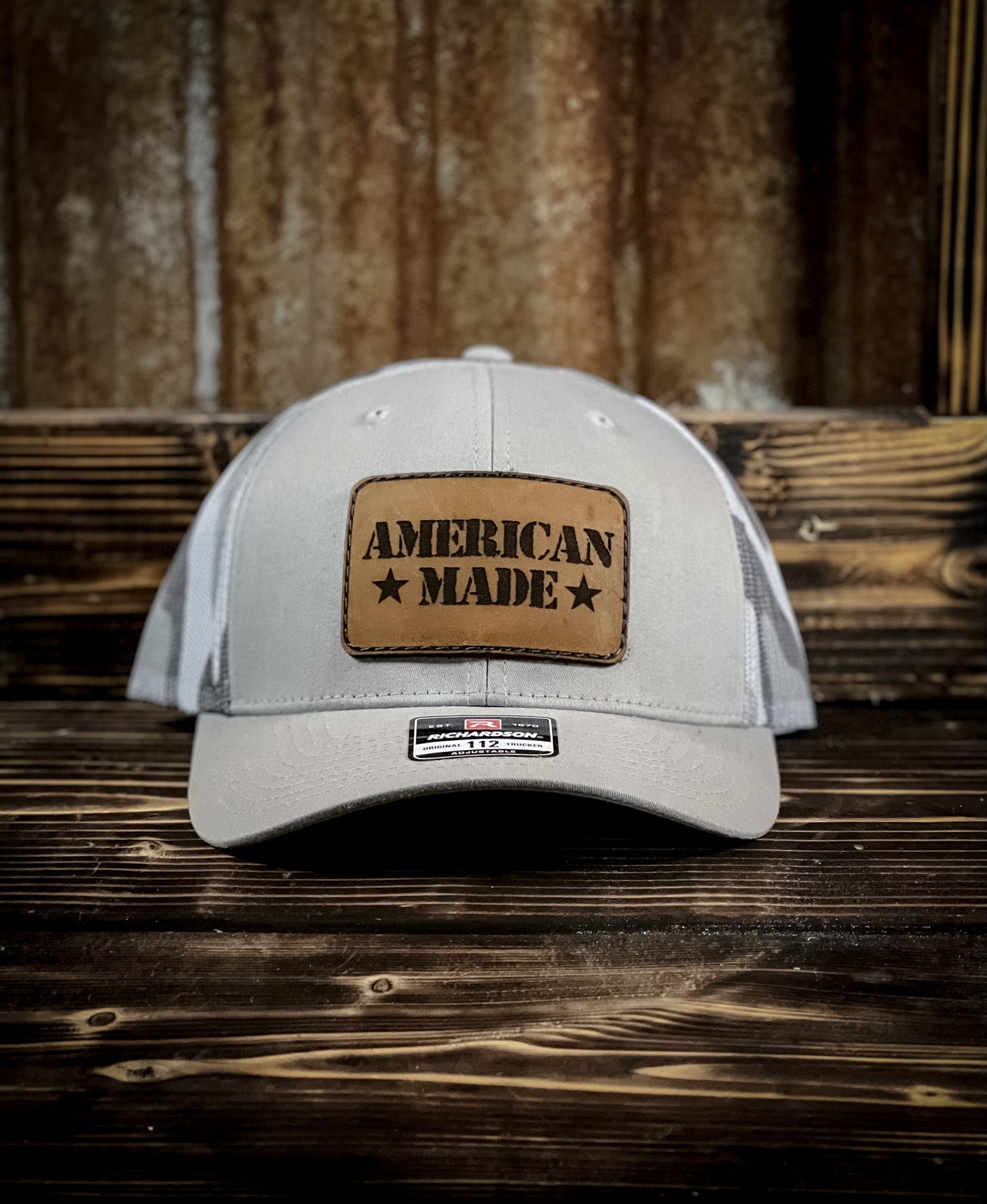 American Made Leather Patch Hat Angels and Outlaws Co