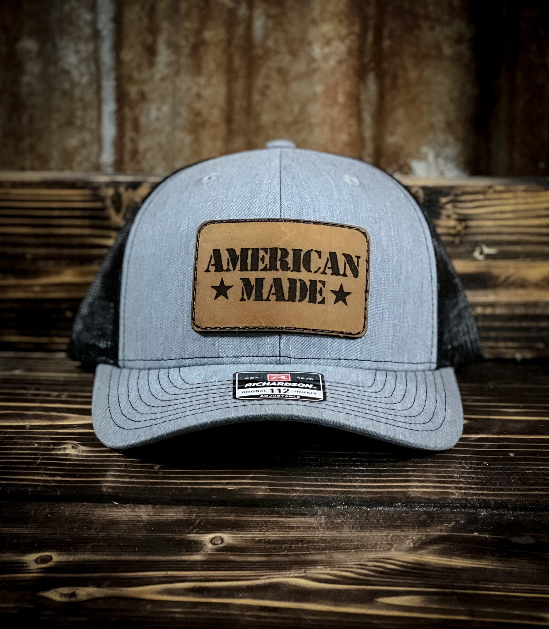 American Made Leather Patch Hat Angels and Outlaws Co