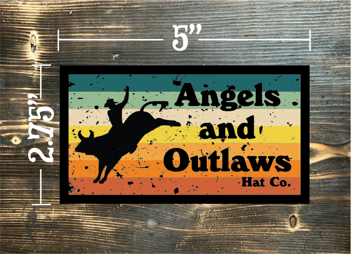 Buckin Bull Angels and Outlaws Hat Co Sticker